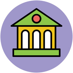 A scalable flat icon of building 