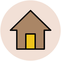 A scalable flat icon of building 
