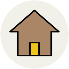 A scalable flat icon of building 