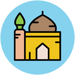 A scalable flat icon of building 