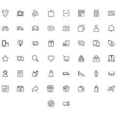 Vector of E-Commerce Icon Set. Perfect for user interface, new application.