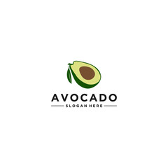 avocado logo template in white background