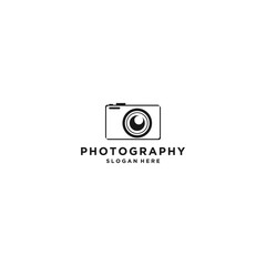 photography logo template vector in white background