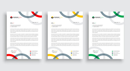 Modern creative clean business letterhead design
template corporate letterhead vector illustration.