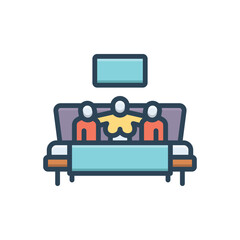 Color illustration icon for swingers 