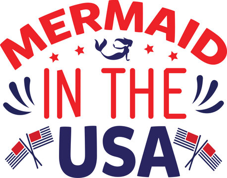 Mermaid in the usa svg