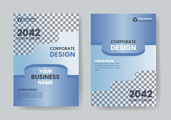 City Background Business Book Cover Design Template. Corporate business annual report, catalog, magazine, business proposal, flyer mockup. Creative modern bright concept circle round shape