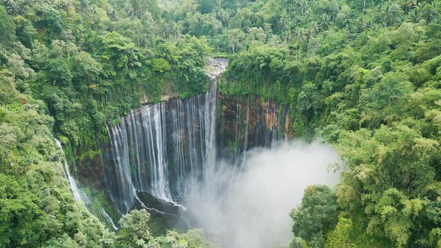 Tumpak Sewu the most beautiful waterfall in Indonesia. Java Island