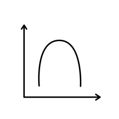 Parabola graph icon. Vector. Illustration.