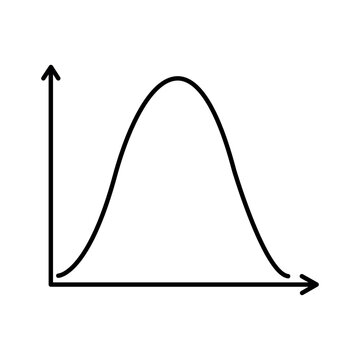 Curve graph icon. Vector. Illustration.