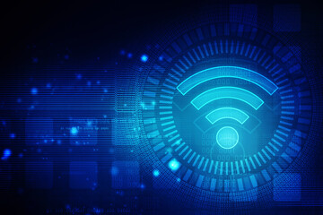 2d illustration WiFi symbol sign
