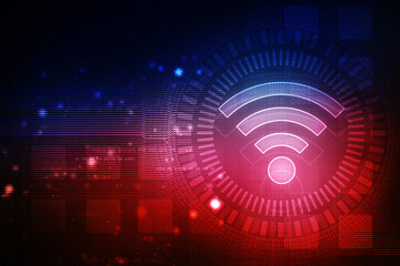 2d illustration WiFi symbol sign
