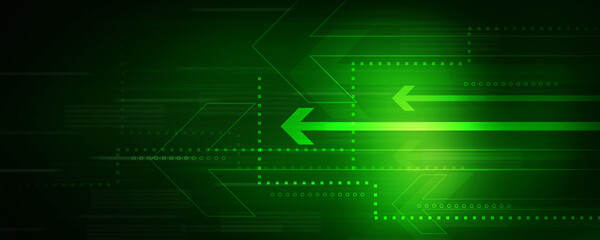 2d illustration Abstract futuristic electronic circuit technology background