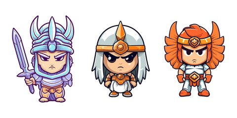 illustration of character knight hero fantasy vector