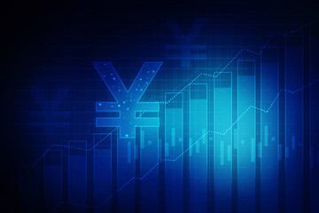 2d illustration Yen Symbol sign