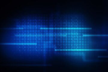 2d illustration Abstract futuristic electronic circuit technology background