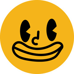cute round yellow emoji Various emotions, feelings, illustrations, elements