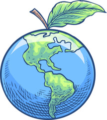 Earth Day Hand Drawn Illustration