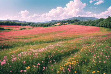 Fototapeta premium flower, field, flowers, garden, grass, landscape