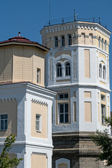 Old historical buildings on a summer day