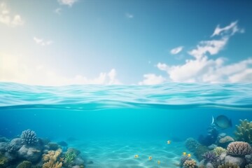 World ocean day mockup. Generate Ai