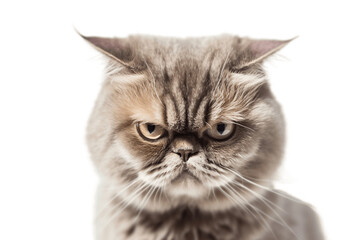 Grumpiness cat on Transparent Background, AI
