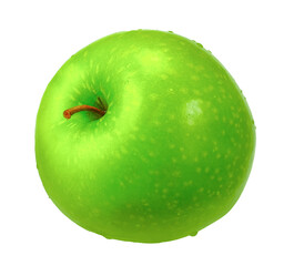 Fresh green apple isolated on transparent  background PNG image