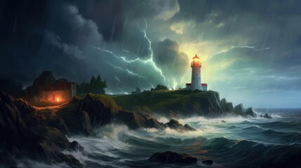 Fototapeta premium Storm Game Environment Art