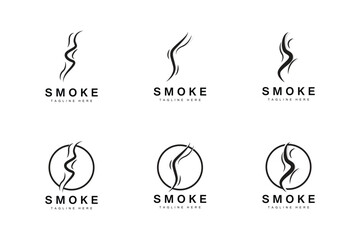 Steam Steam Logo Vector Hot Evaporating Aroma. Smell Line Illustration, Cooking Steam Icon, Steam Train, Baking, Smoking