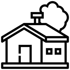 location hone house building map icon simple line