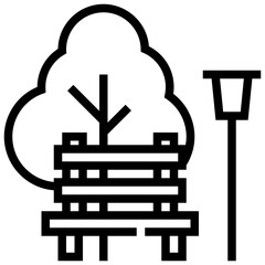 park location sitting rest map icon simple line