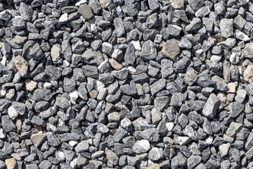Crushed grey stones