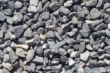Crushed grey stones
