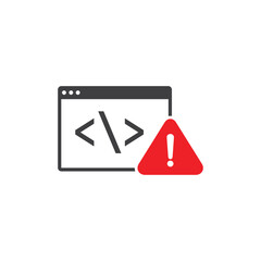 error system symbol, error icon, vector art.