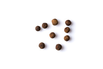 Black pepper isolated on white background