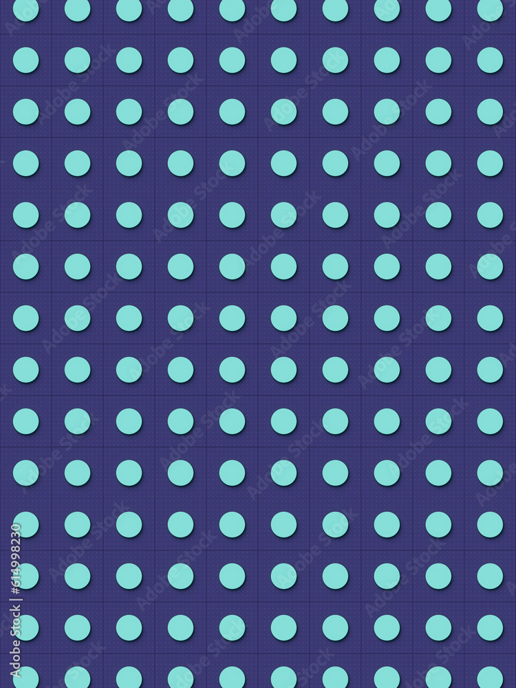 Poster geometric polka-dot pattern. modern background. 3d rendering illustration