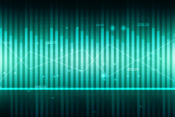 2d rendering Stock market online business concept. business Graph 