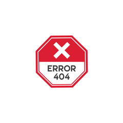 error system symbol, error icon, vector art.