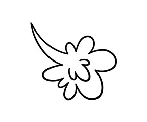 Comic fart cloud. Bad stink balloon. Explosion, angry breath. Cloud of smoke gas in comic style. Funny flatulence symbol. Vector illustration isolated on white background.