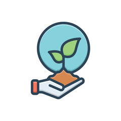 Color illustration icon for origin 