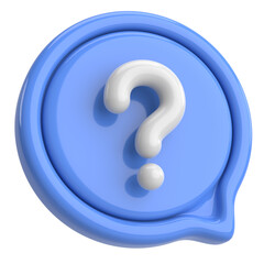 Question mark sign. 3D illustration.