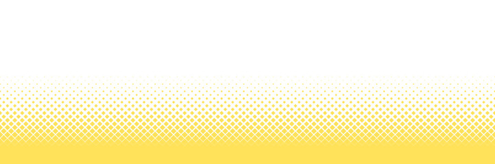 黄色の四角でできたハーフトーングラデーション　3：1 - obrazy, fototapety, plakaty