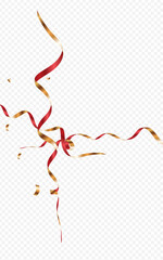 Red and Gold Star Carnival Vector Transparent