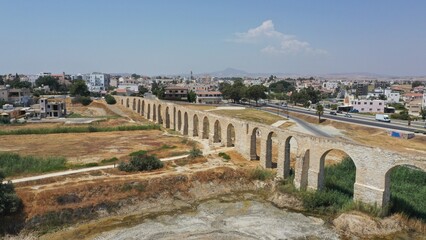 Kamares Aqueduct in Larnaca Cyprus