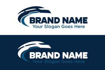 modern Fast Train Transport Vehicle illustration logo design