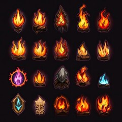 element game fire flame ai generated