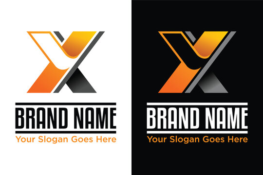 Simple modern XY illustration logo design
