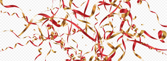 Red and Gold Spiral Fun Vector Panoramic