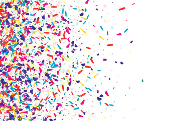 Color Splash Celebration Vector White Background.