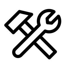 趣味、DIY、ツールを表すラインスタイルのアイコン